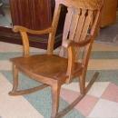 Antique Solid 1/4 Sawn Tiger Oak Rocking Chair