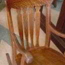 Antique Solid 1/4 Sawn Tiger Oak Rocking Chair