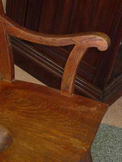Antique Solid 1/4 Sawn Tiger Oak Rocking Chair