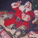 Coca-Cola Sundblom Santa Helicopter Train Afghan