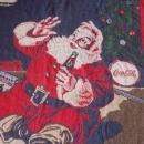 Coca-Cola Sundblom Santa Helicopter Train Afghan