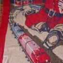 Coca-Cola Sundblom Santa Helicopter Train Afghan