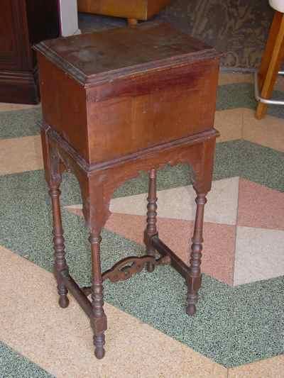 Walnut Lift-Top Storage Stand