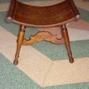 Antique Solid 1/4 Sawn Tiger Oak Saddle Bench Stool