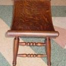 Antique Solid 1/4 Sawn Tiger Oak Saddle Bench Stool