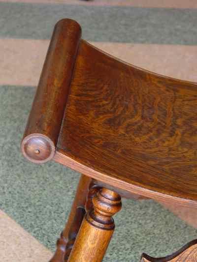 Antique Solid 1/4 Sawn Tiger Oak Saddle Bench Stool