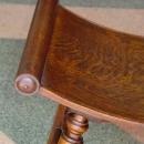 Antique Solid 1/4 Sawn Tiger Oak Saddle Bench Stool
