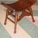 Antique Solid 1/4 Sawn Tiger Oak Saddle Bench Stool