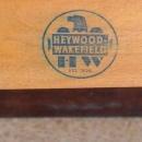 Heywood-Wakefield Solid Maple Champagne Dog Bone Full Size Bed Frame 530