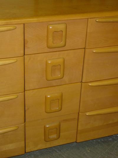 Heywood-Wakefield Solid Maple Champagne Triple Encore Dresser M529