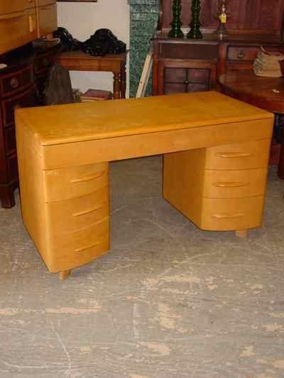 Heywood-Wakefield Solid Maple Wheat Kneehole Desk M320