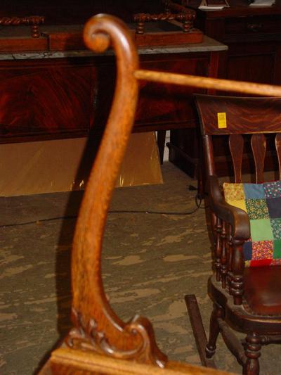 Innes Pearce & Company Antique 1/4 Sawn Tiger Oak Washstand Commode