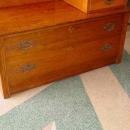 Antique Solid Oak Cheval Dresser