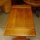 Antique Solid Oak Draw Leaf Trestle Table