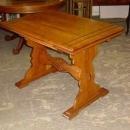 Antique Solid Oak Draw Leaf Trestle Table