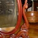 Antique Victorian Solid Mahogany Dressing Shaving Mirror
