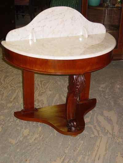 Antique Mahogany Demilune Hall Table