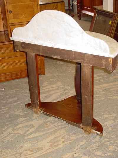 Antique Mahogany Demilune Hall Table