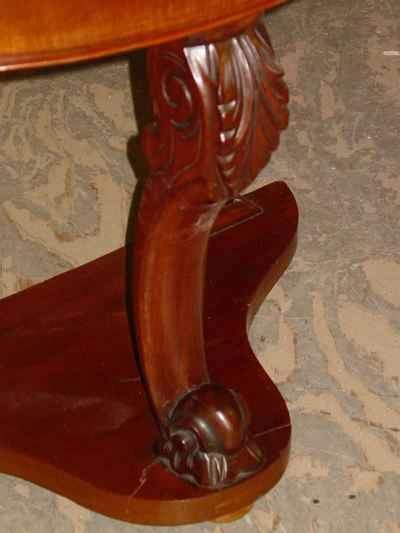Antique Mahogany Demilune Hall Table