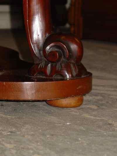 Antique Mahogany Demilune Hall Table