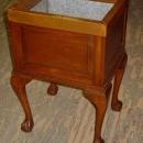 Antique Solid Mahogany Claw & Ball Foot Copper Trim Planter