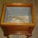 Antique Solid Mahogany Claw & Ball Foot Copper Trim Planter