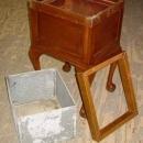 Antique Solid Mahogany Claw & Ball Foot Copper Trim Planter