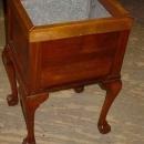 Antique Solid Mahogany Claw & Ball Foot Copper Trim Planter