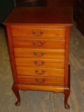 English Stones Patent Antique Solid Mahogany Music Cabinet