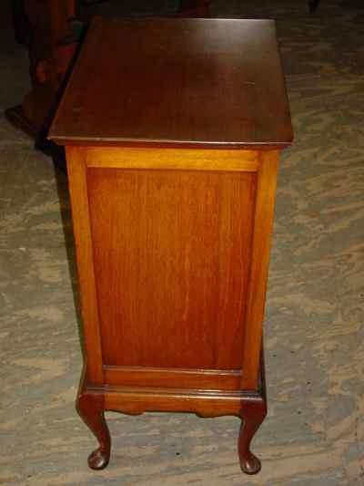 English Stones Patent Antique Solid Mahogany Music Cabinet