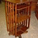 Antique Arts & Crafts Mission Style Solid 1/4 Sawn Tiger Oak Revolving Bookcase