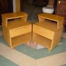 Pair of Heywood-Wakefield Solid Maple Champagne Deluxe Encore Night Stands M538