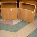 Pair of Heywood-Wakefield Solid Maple Champagne Deluxe Encore Night Stands M538
