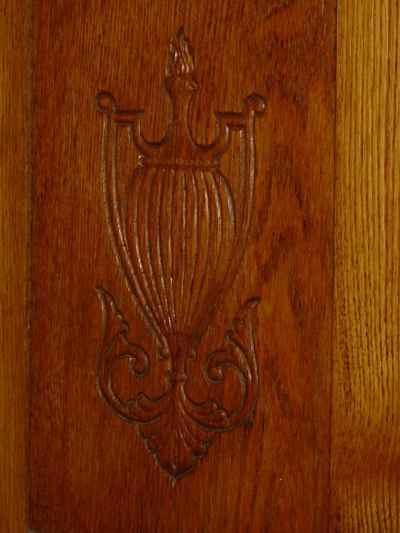 Antique Solid Oak Hanging Cabinet