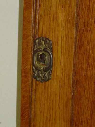 Antique Solid Oak Hanging Cabinet