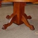 Antique Solid Oak Pedestal Table with Leaf