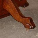 Antique Solid Oak Pedestal Table with Leaf