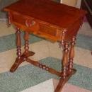 Antique Victorian Solid Walnut Lift Top Sewing Stand