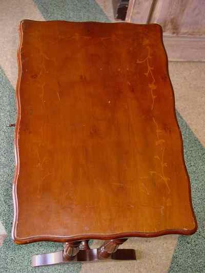 Antique Victorian Solid Walnut Lift Top Sewing Stand