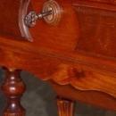 Antique Victorian Solid Walnut Lift Top Sewing Stand