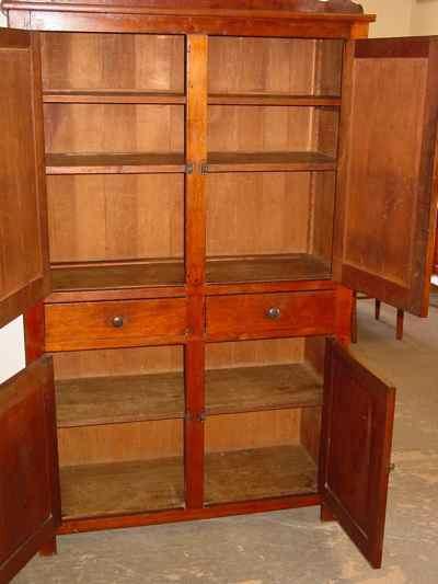 Antique Solid American Black Walnut Cupboard