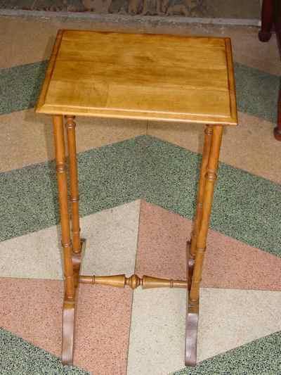 English Antique Solid Birch Side Table