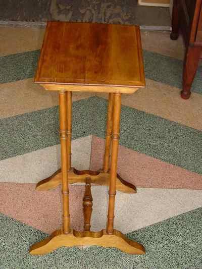 English Antique Solid Birch Side Table