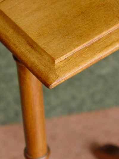 English Antique Solid Birch Side Table