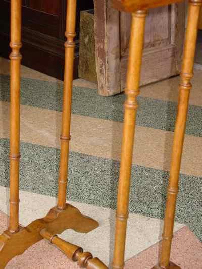 English Antique Solid Birch Side Table
