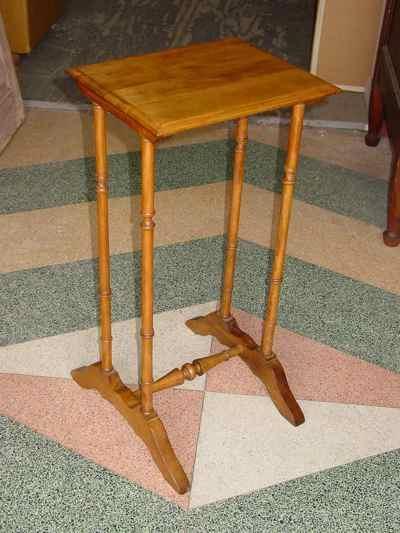 English Antique Solid Birch Side Table