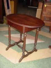 Antique Victorian Solid Walnut Side Table