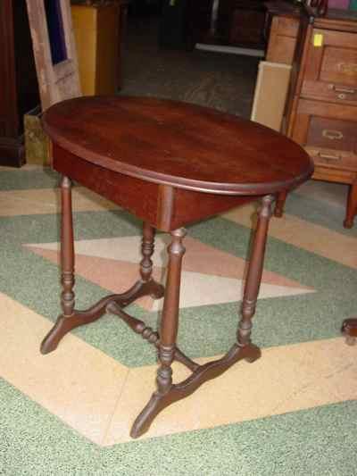 Antique Victorian Solid Walnut Side Table