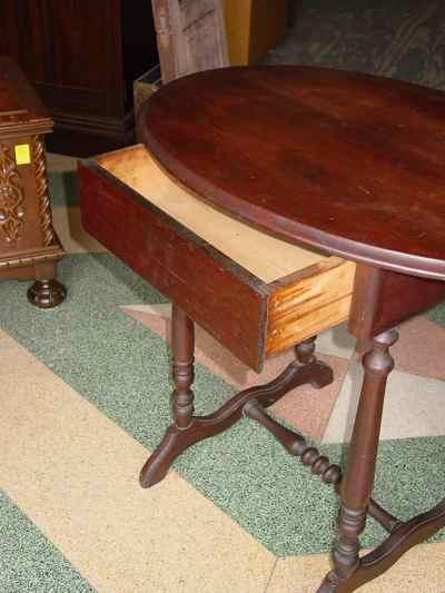 Antique Victorian Solid Walnut Side Table