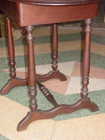 Antique Victorian Solid Walnut Side Table